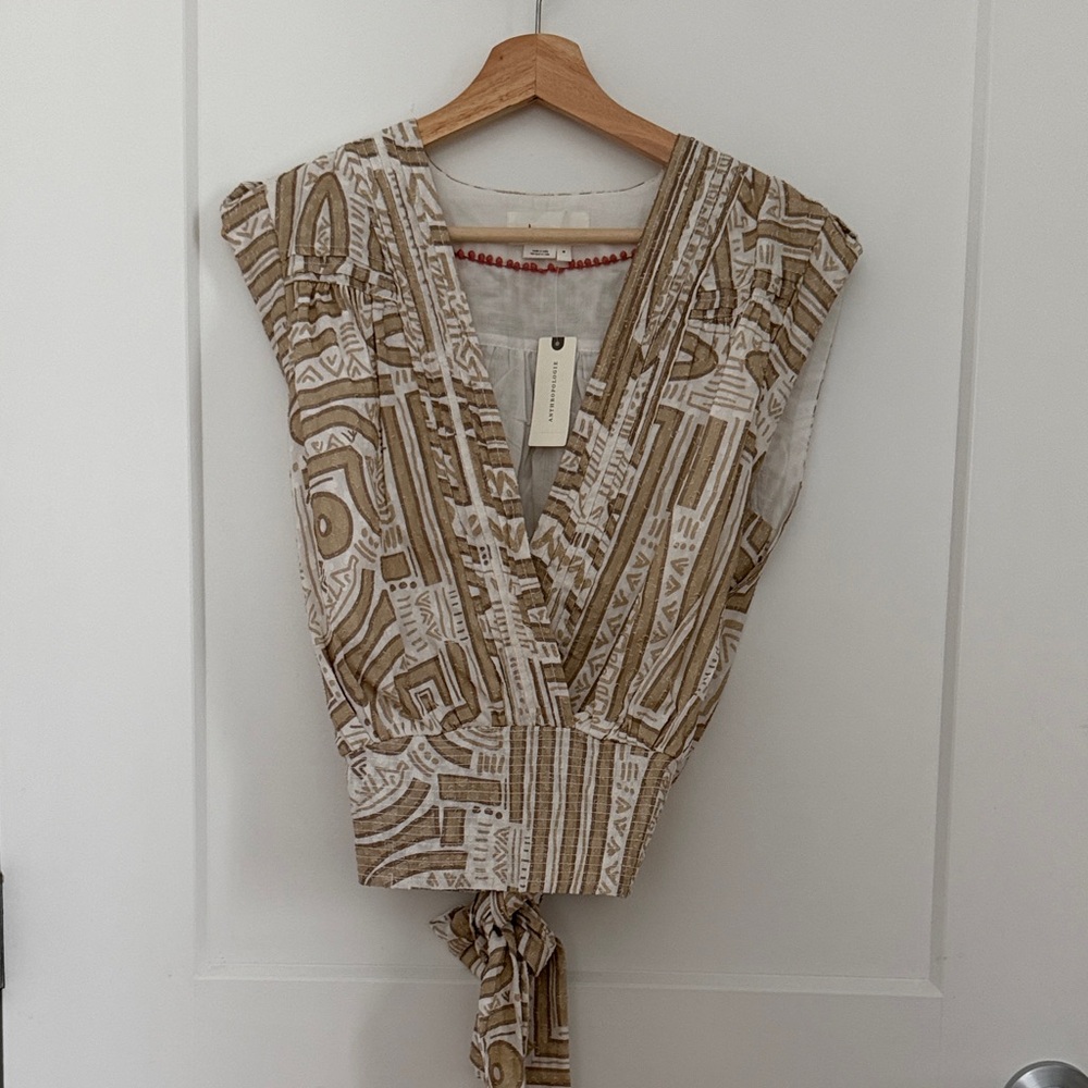 By Anthropologie Sleeveless Wrap Top